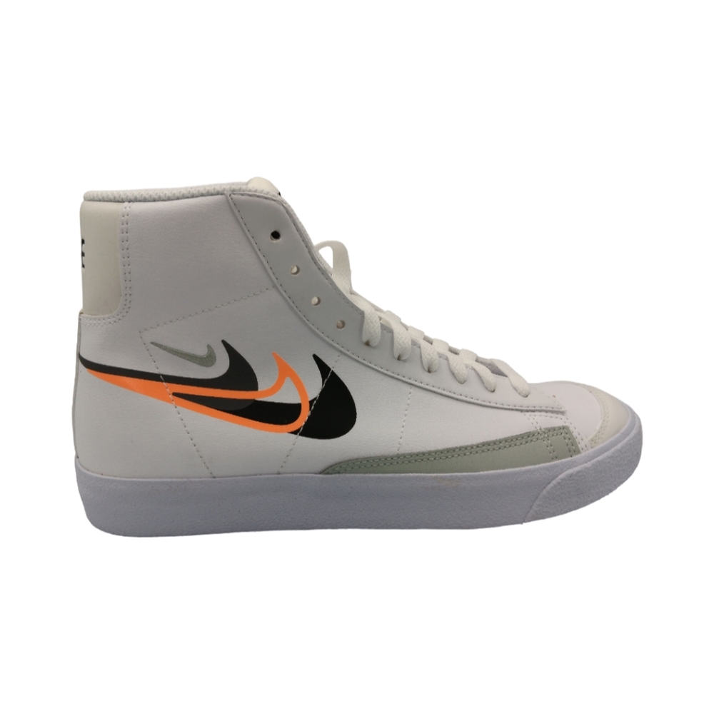 Nike Blazer Mid NN Black Bright Mandarin White Unisex Big Kids Shoes Sneakers